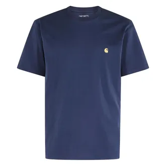 Carhartt Work in Progress Carhartt Wip, T-Shirts, male, Blue, Size: XL Chase T-Shirt