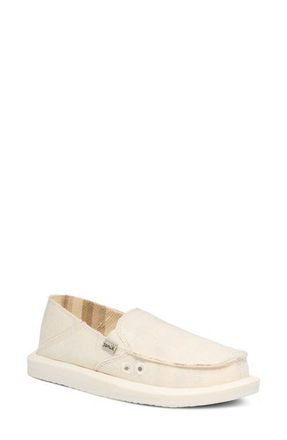 Sanuk Donna Convertible Hemp Slip-On Shoe in Wht at Nordstrom, Size 10