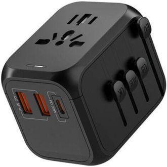 OEM Adaptador Universal De 30 W Con Puertos Usb/usb-c Para Varios Pa&iacute;ses