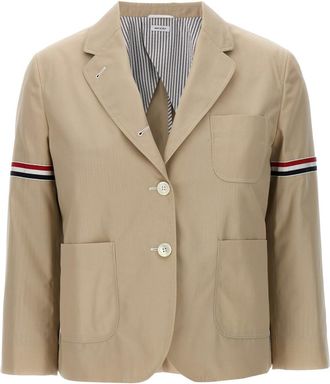 Thom Browne Khaki rounded-collar single-breasted blazer