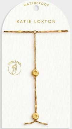 Katie Loxton Aphira Hand Chain in Gold at Nordstrom, Size 7