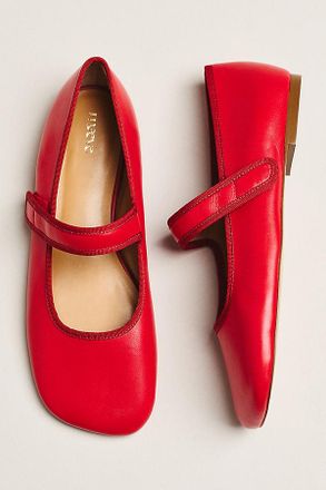 Maeve Square-Toe Mary Jane Flats