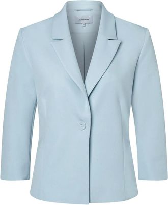 More & More More & More, Jassen, Dames, Blauw, S, Leer, Korte Blazer