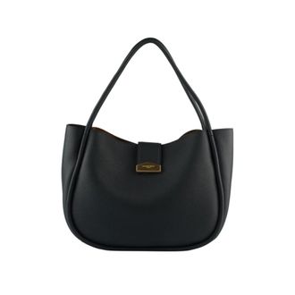 Pourchet Tassen, Dames, Blauw, ONE Size, Leer, Liane Schoudertas