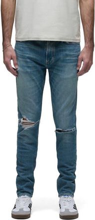 Hudson Zack Ripped Skinny Jeans in Canal at Nordstrom, Size 31 X 34