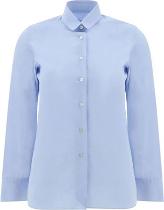 Finamore Napoli Shirt - Heren - Casual Overhemden - Blauw - 2XL - Nylon - Overhemden