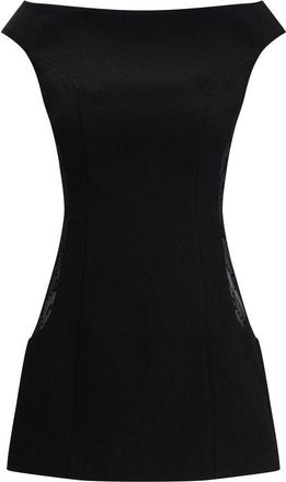 Marine Serre Fleece Wool Casual Womens Dress