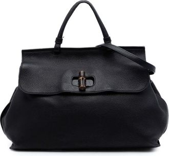 Gucci Pre-owned Gucci Large Calfskin Bamboo Daily Satchel Ladies D5H445F4VB9ZW1MS