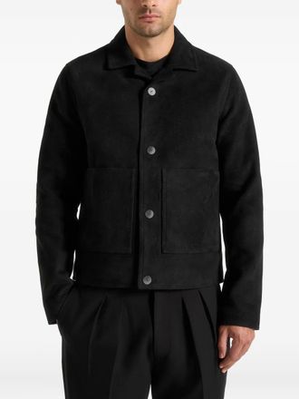 Manière De Voir Michel jacket - men - Suede/Polyester - M - Black