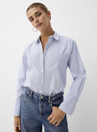 Vero Moda Womens Patch pocket striped Oxford shirt
