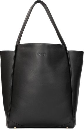 Kazar Zwarte minimalistische schoudertas - Dames - Shoppers - Zwart - ONE Size - Leer - Tassen
