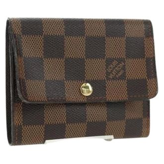 Louis Vuitton Pre-owned Wallets, female, Brown, Size: ONE SIZE Pre-owned Damier Ebene Trifold Wallet