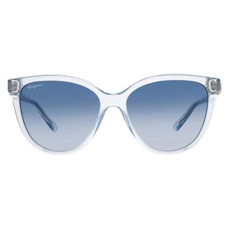 Ferragamo Ferragamo Blue Gradient Cat Eye Ladies Sunglasses SF1056S 456 57