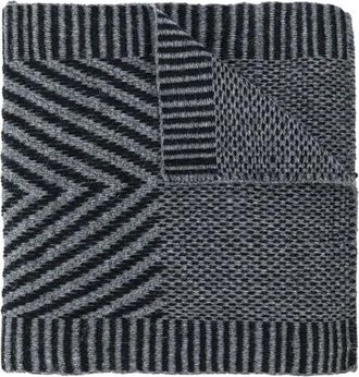 VOZ Chevron Scarf in Baby Alpaca in Grey/black at Nordstrom