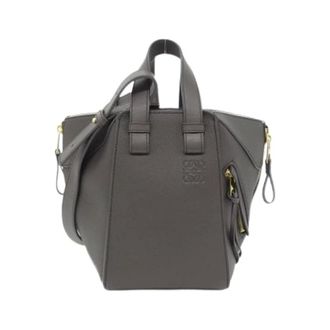 Loewe Pre-owned Hammock Shoulder Bag - Dames - Pre-owned - Grijs - Maat: ONE Size Leer