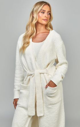 Siksilk Cardigan Lounge Ecru de Mujer XXS