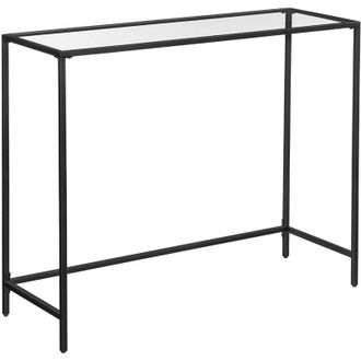 Private Label Console Valora in vetro nero e metallo per il soggiorno dal design elegante