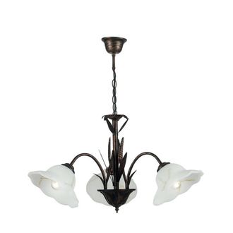 Netlighting BYRON 3 Light Multi Arm Pendant Ceiling Light Rust 64x50cm in Brown | Size: 64x50 cm