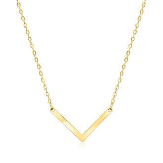 Canaria Canaria Italian 10kt Yellow Gold V-Necklace