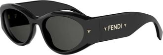 Fendi Screen Zonnebril - Dames - Accessoires - Zwart - Maat: 57 MM