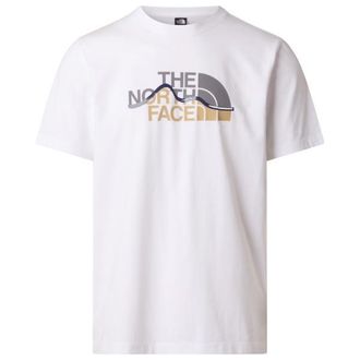 The North Face Mountain Line Short Sleeve Tee T-Shirt f&uuml;r Herren | wei&szlig;