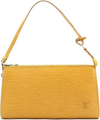 Louis Vuitton Pre-owned Shoulder Bags, female, Yellow, Size: ONE SIZE Pre-owned Epi Leather Pochette Clutch