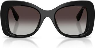 Swarovski 51mm Butterfly Sunglasses in Black /Grey Gradient at Nordstrom