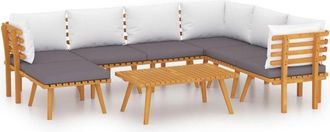 vidaXL Muebles De Jard&iacute;n 8 Piezas Con Cojines Madera Maciza De Acacia Vidaxl