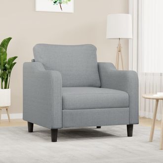 vidaXL Sill&oacute;n De Tela Gris Claro 60 Cm Vidaxl