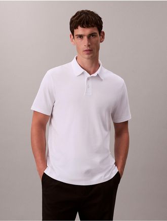 Calvin Klein Mens Supima Cotton Classic Polo Shirt - White - XL