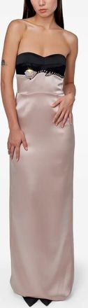 Nafsika Skourti Edith strapless gown - Neutrals