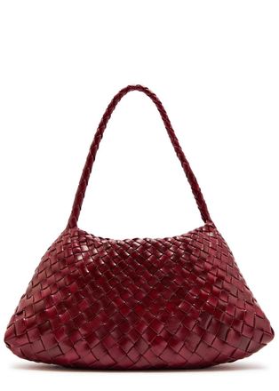 Dragon Diffusion Rosanna Woven Leather Shoulder bag - Bordeaux - One Size