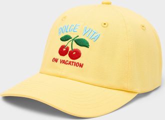 On Vacation Mens Dolce Vita butter-yellow cap