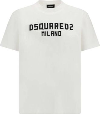 Dsquared2 Wit katoenen T-shirt - Heren - T-shirts - Wit - XL - Katoen - Tops