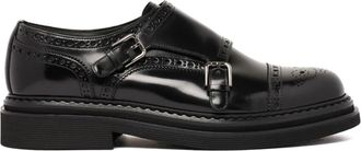 Dolce & Gabbana Monk Schoenen - Heren - Nette schoenen - Zwart - 43 1/2 EU - Leer - Schoenen