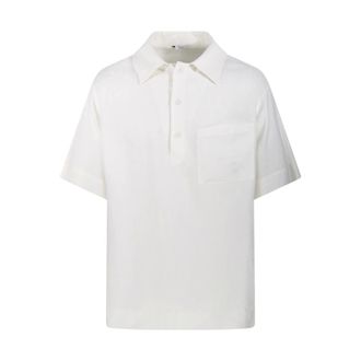 Hev&ograve; Short Sleeve Shirts, male, White, Size: M Montursi Shirt