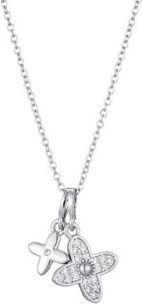 Adornia Pavé CZ Clover Pendant Necklace in Silver at Nordstrom Rack
