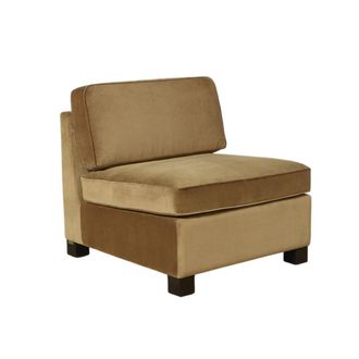 Robin des Bois Banco de terciopelo estilo contempor&aacute;neo, 1 plaza camel