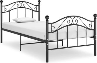 vidaXL Estructura De Cama Sin Colch&oacute;n Metal Negro 100x200 Cm Vidaxl