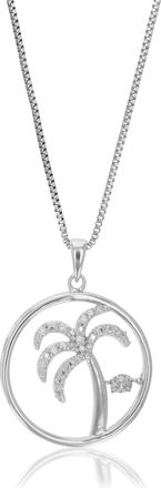 Vir Jewels 1/12 cttw Lab Grown Diamond Tree Pendant Necklace.925 Sterling Silver 3/4 Inch With 18 Inch Chain