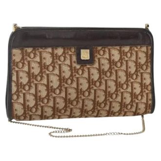 Dior Pre-owned Cross Body Bags, female, Brown, Size: ONE SIZE Pre-owned Trotter Canvas Shoulder Bag