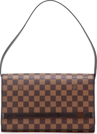Louis Vuitton Borsa a spalla Tribeca Long in tela Damier Eb&egrave;ne 2002 - Marrone