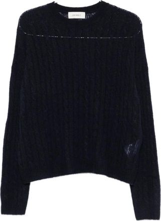 Lisa Yang Amabel Sweater - Dames - Ronde hals truien - Blauw - XS - Kasjmier - Truien & Vesten