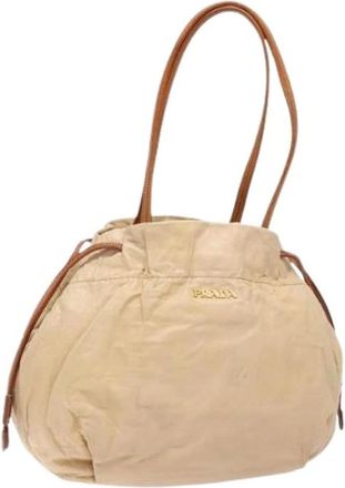 Prada Pre-owned Bucket Bags, female, Beige, Size: ONE SIZE Pre-owned Vintage Tote Bag