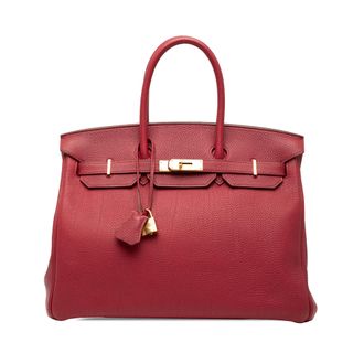 Herm&egrave;s Red Togo Birkin Retourne 35 Size 35
