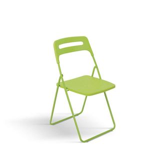 Konte Design Lote de 6 sillas plegables de metal y polipropileno verde