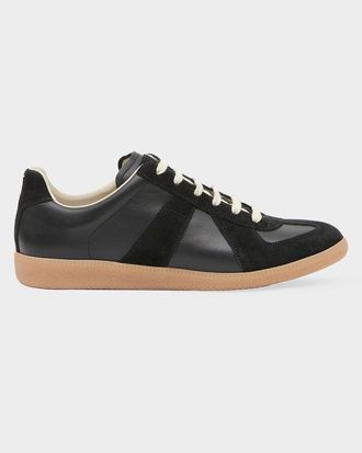 Maison Margiela Men & apos;s Replica Leather Low-Top Sneakers