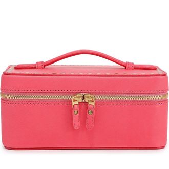 OLD TREND Clivia Genuine Leather Travel Beauty Box in Pink at Nordstrom