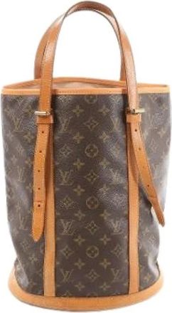 Louis Vuitton Pre-owned Bucket Bags, female, Brown, Size: ONE SIZE Pre-owned Bucket GM