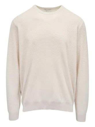 Peter Millar Coolspun crew neck sweater - men - Polyester/Cotton/Nylon/Spandex/Elastane - L - Neutrals
